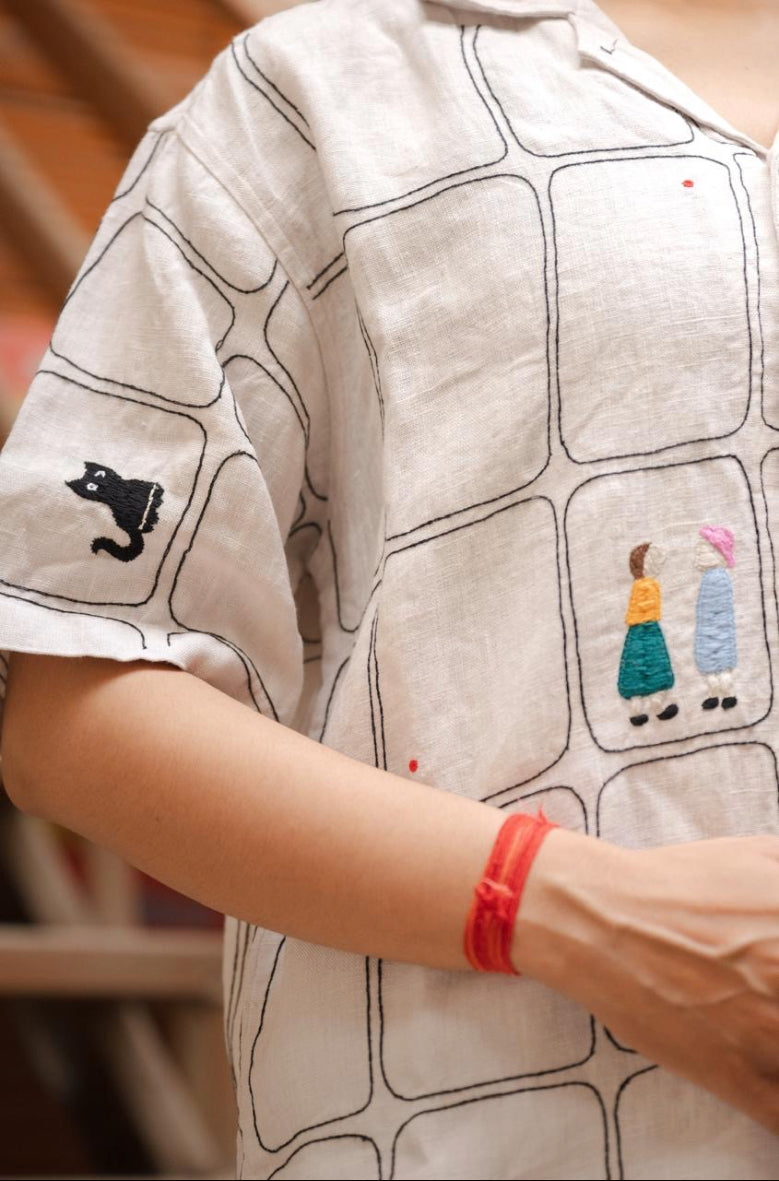 Window Tales II Embroidered Shirt