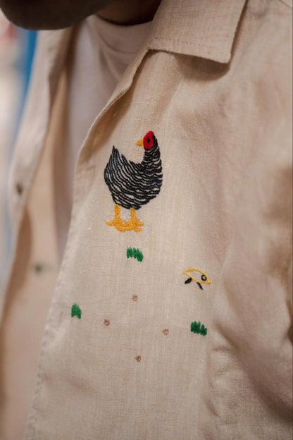 Rooster Embroidered Shirt