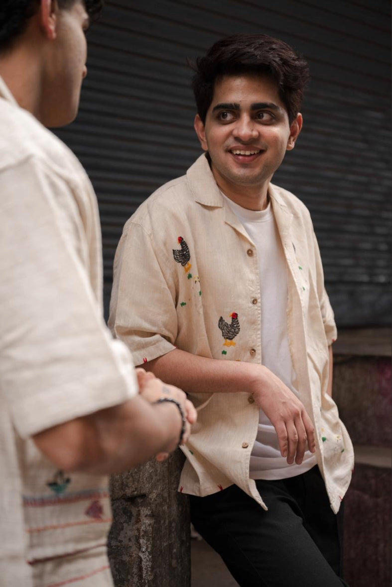 Rooster Embroidered Shirt
