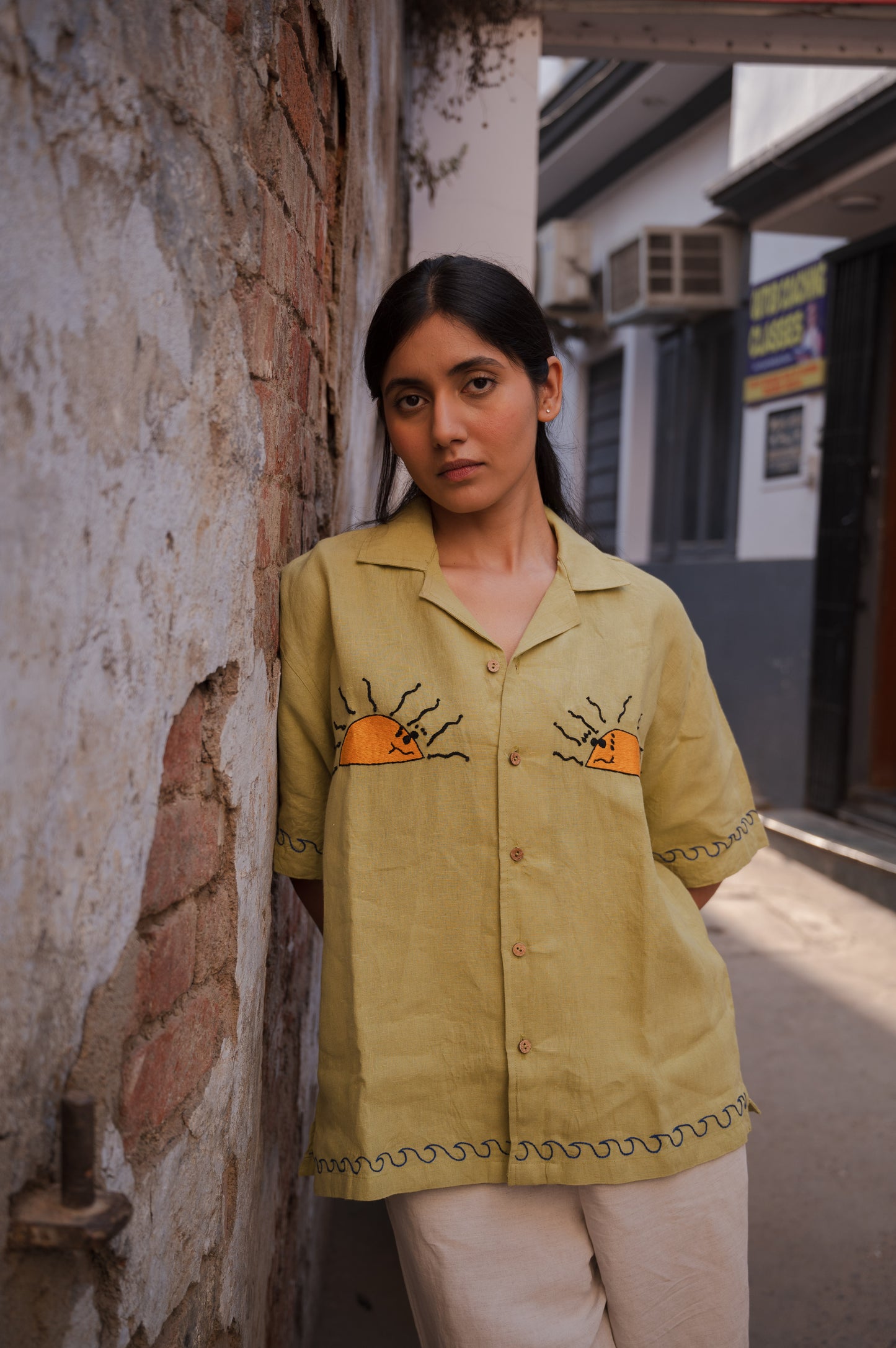 Beach Embroidered Shirt