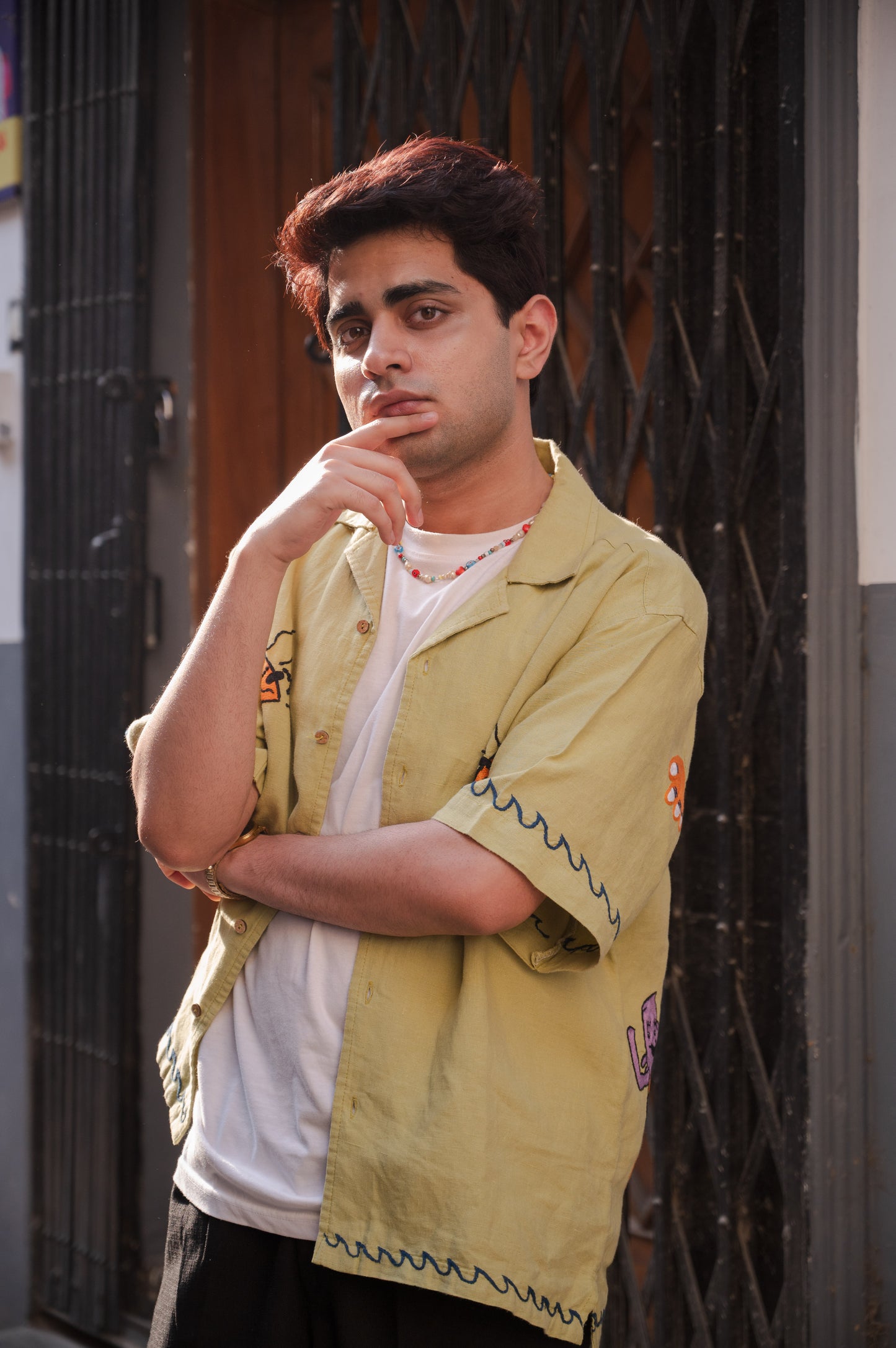 Beach Embroidered Shirt