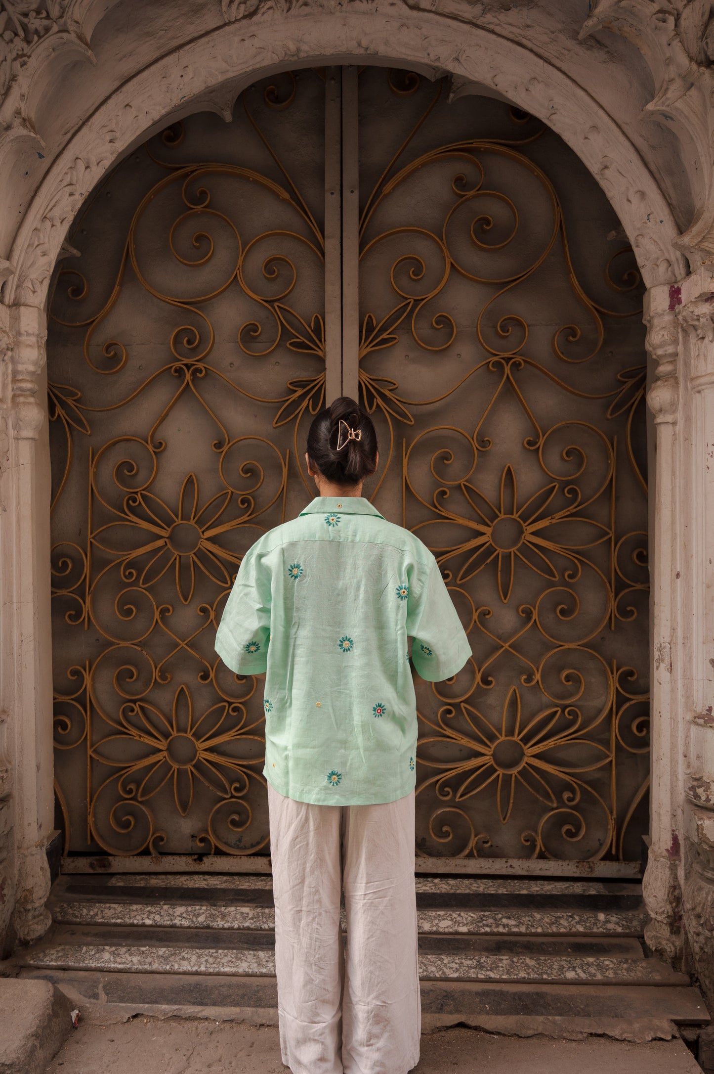 Sunflower Embroidered Shirt