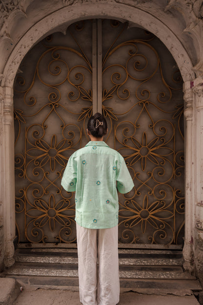 Sunflower Embroidered Shirt