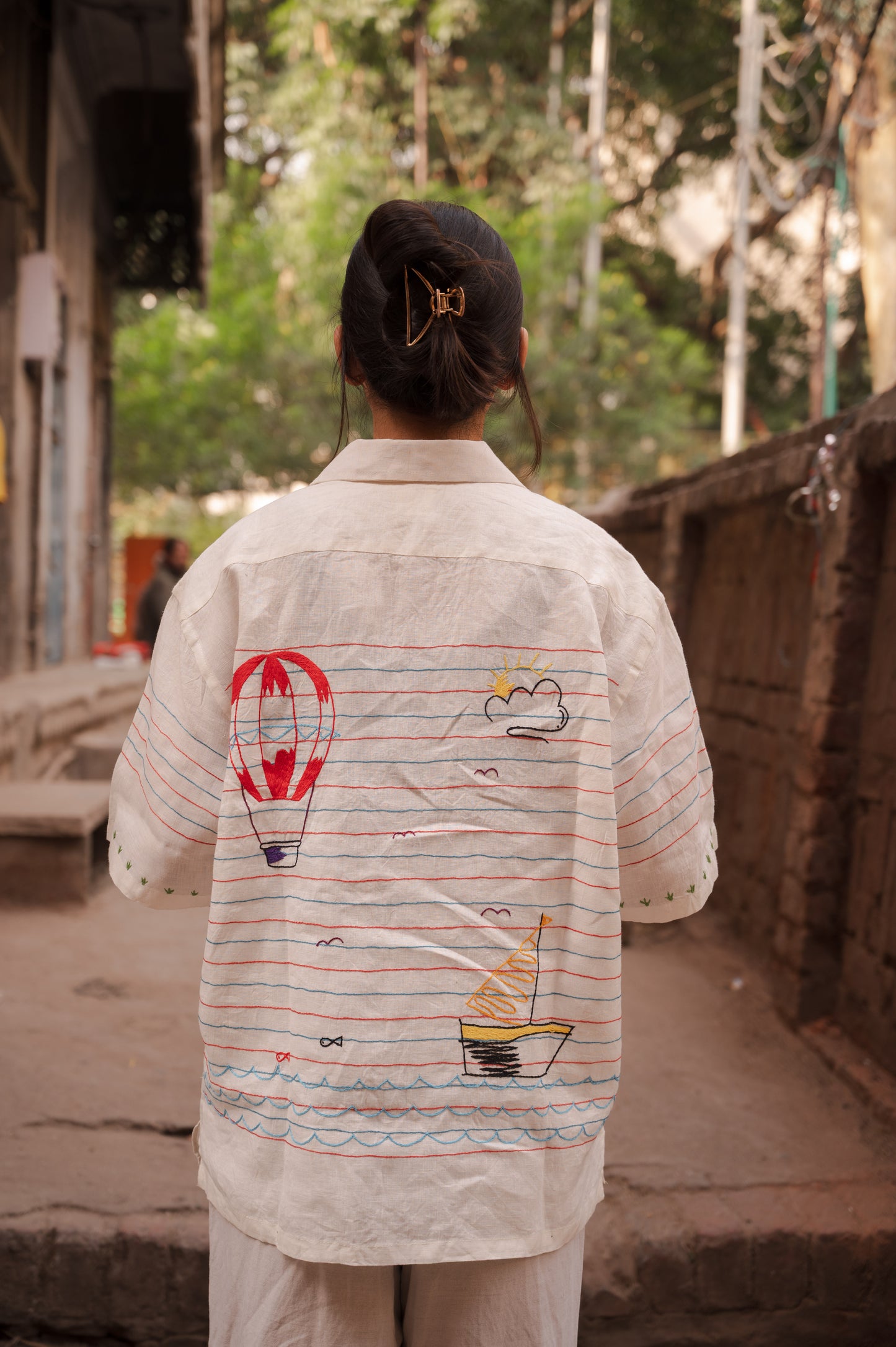 Doodle Escape Embroidered Shirt