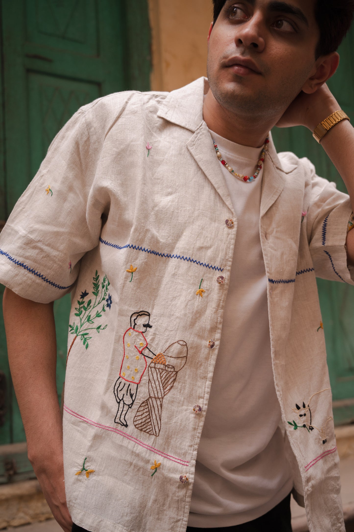 Made-in-village  Embroidered Shirt