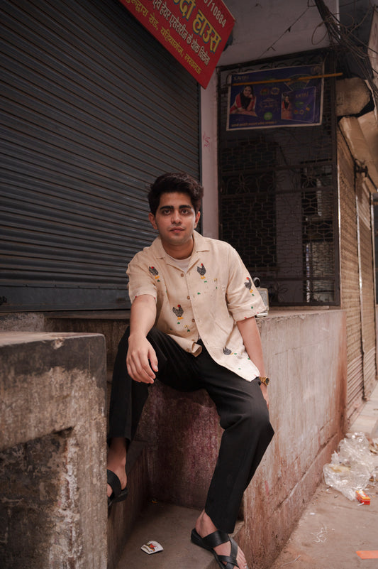 Rooster Embroidered Shirt