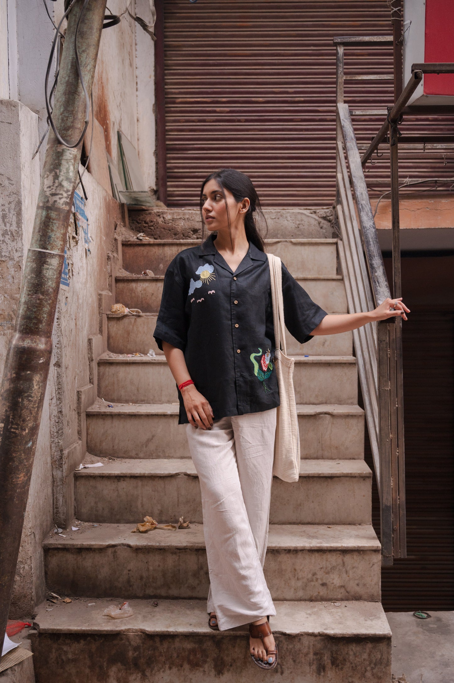 Applique Embroidered Shirt