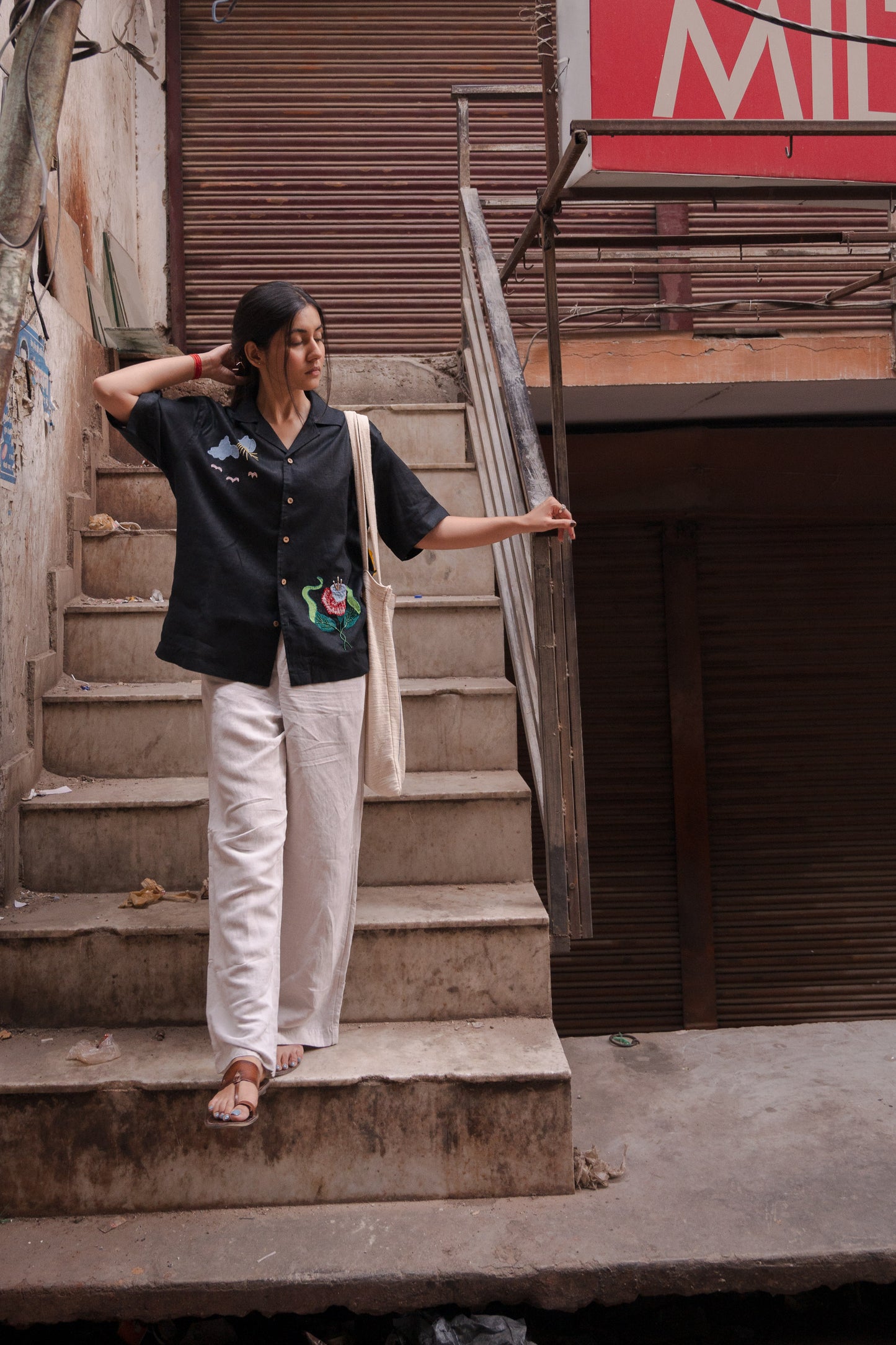 Applique Embroidered Shirt