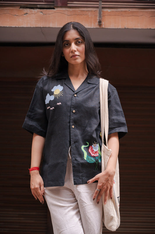 Applique Embroidered Shirt